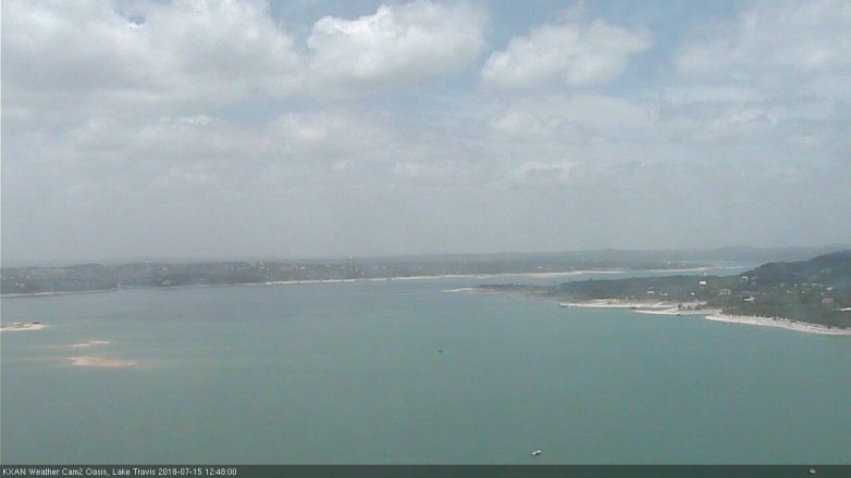 Lake Travis webcam, July 15, 2018 11:50 AM CT