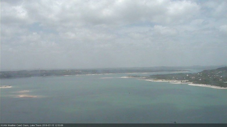 Lake Travis webcam, July 15, 2018 11:55 AM CT