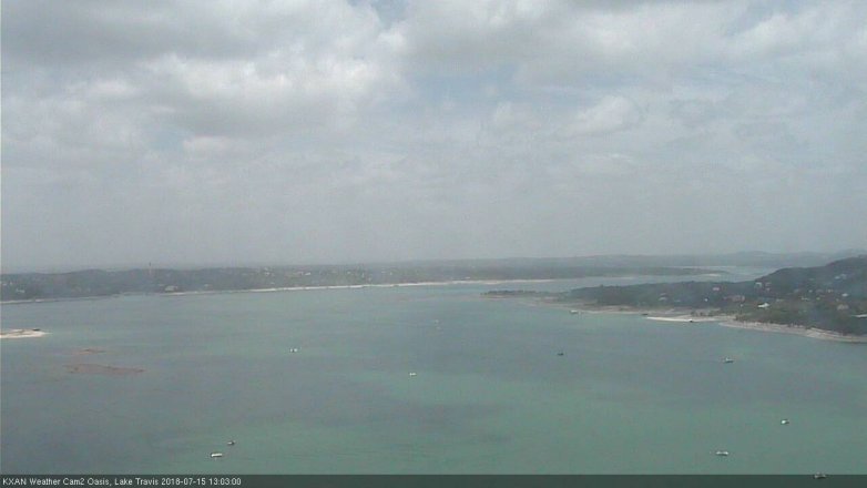 Lake Travis webcam, July 15, 2018 12:05 PM CT