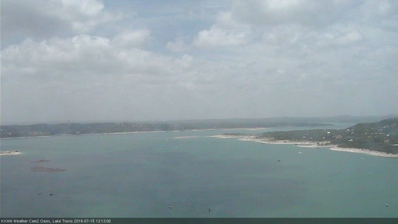 Lake Travis webcam, July 15, 2018 12:15 PM CT