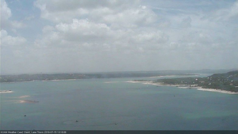 Lake Travis webcam, July 15, 2018 12:20 PM CT