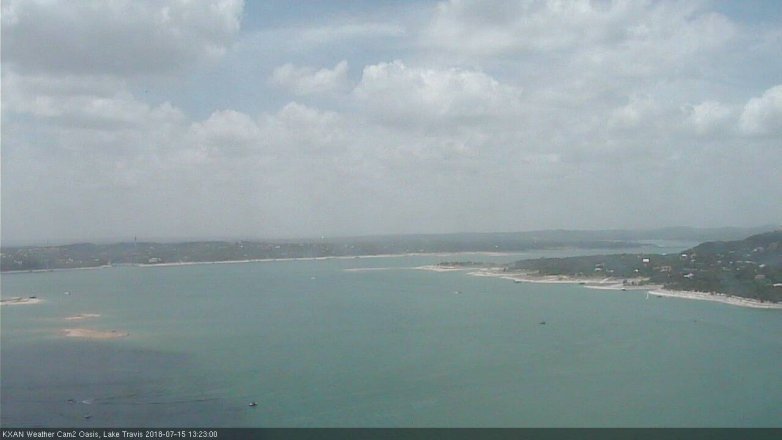 Lake Travis webcam, July 15, 2018 12:25 PM CT