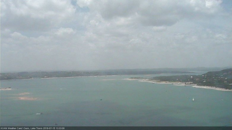 Lake Travis webcam, July 15, 2018 12:35 PM CT