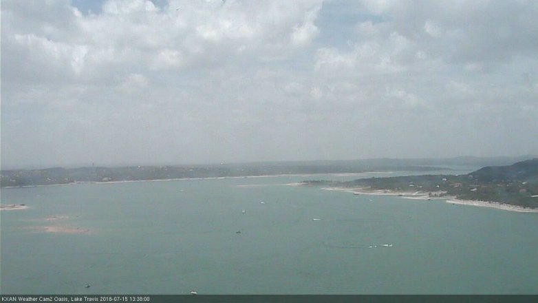 Lake Travis webcam, July 15, 2018 12:40 PM CT
