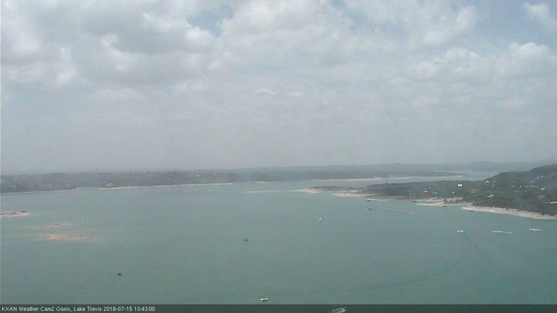 Lake Travis webcam, July 15, 2018 12:45 PM CT