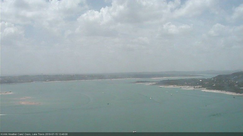 Lake Travis webcam, July 15, 2018 12:50 PM CT