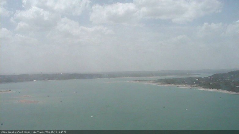 Lake Travis webcam, July 15, 2018 1:50 PM CT