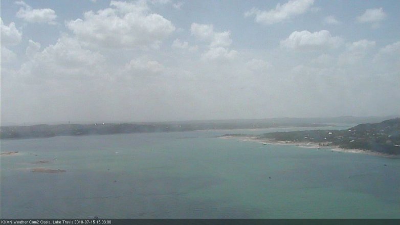 Lake Travis webcam, July 15, 2018 2:05 PM CT