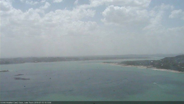 Lake Travis webcam, July 15, 2018 2:15 PM CT