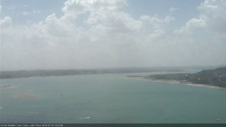 Lake Travis webcam, July 15, 2018 2:25 PM CT