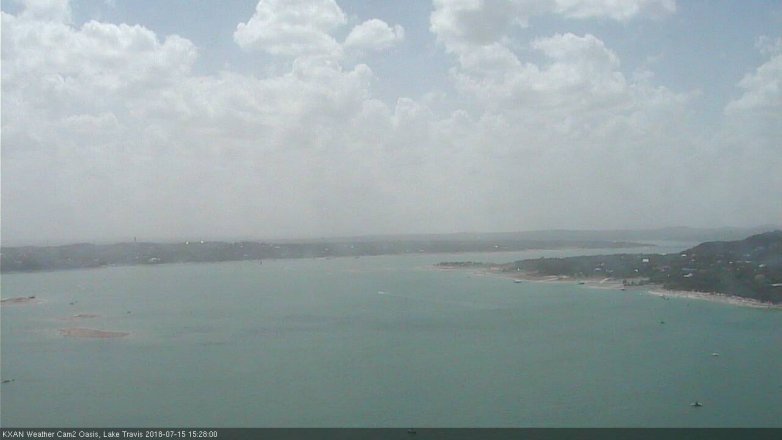 Lake Travis webcam, July 15, 2018 2:30 PM CT