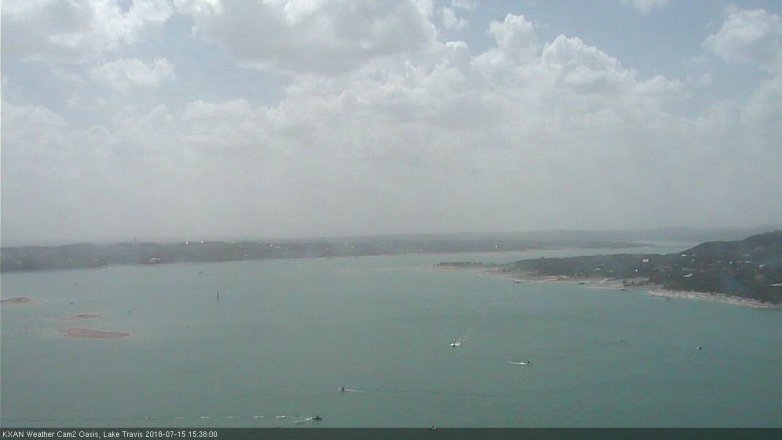 Lake Travis webcam, July 15, 2018 2:40 PM CT