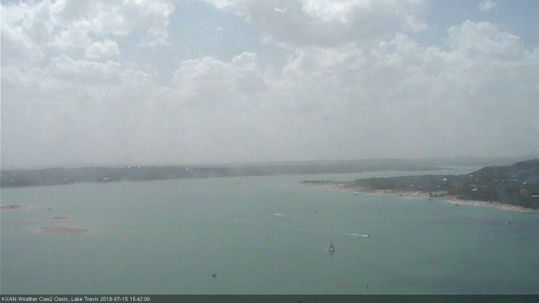 Lake Travis webcam, July 15, 2018 2:45 PM CT