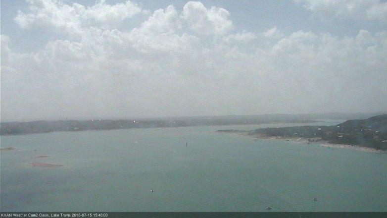 Lake Travis webcam, July 15, 2018 2:50 PM CT