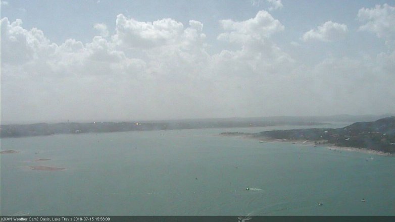 Lake Travis webcam, July 15, 2018 3:00 PM CT