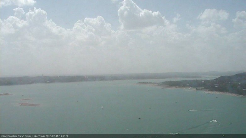 Lake Travis webcam, July 15, 2018 3:05 PM CT