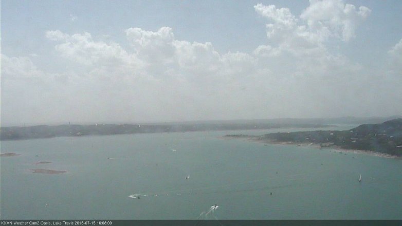 Lake Travis webcam, July 15, 2018 3:10 PM CT
