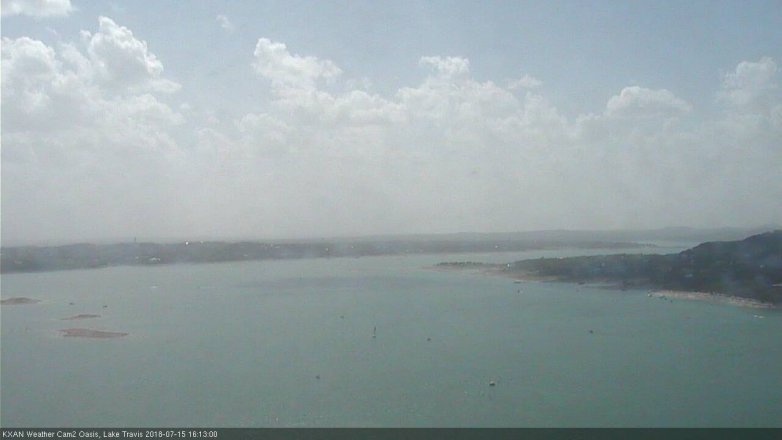 Lake Travis webcam, July 15, 2018 3:15 PM CT