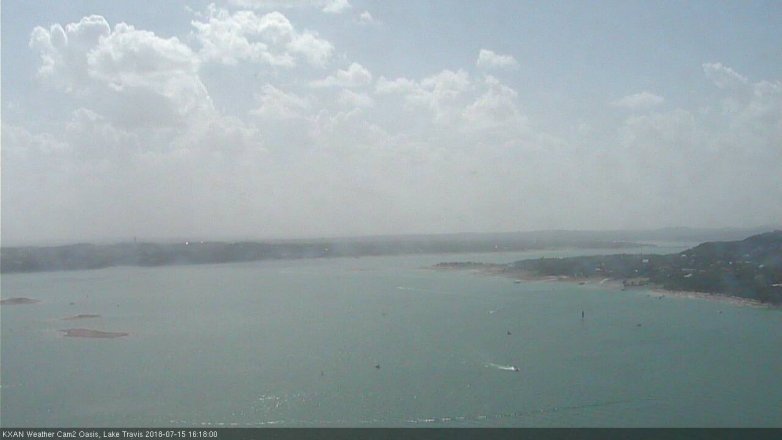 Lake Travis webcam, July 15, 2018 3:20 PM CT