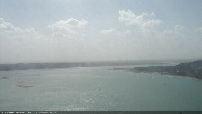 Lake Travis webcam, July 15, 2018 3:45 PM CT