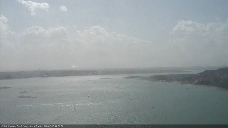 Lake Travis webcam, July 15, 2018 4:00 PM CT