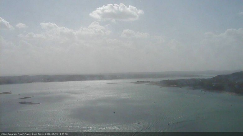 Lake Travis webcam, July 15, 2018 4:05 PM CT