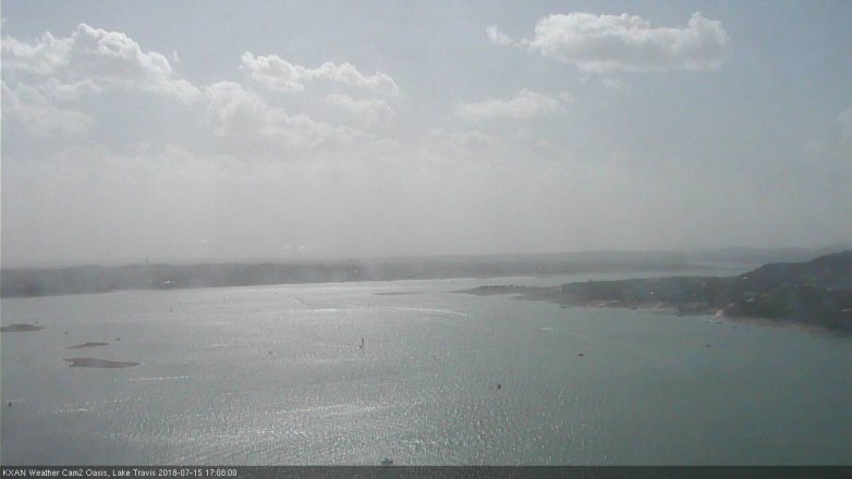Lake Travis webcam, July 15, 2018 4:10 PM CT