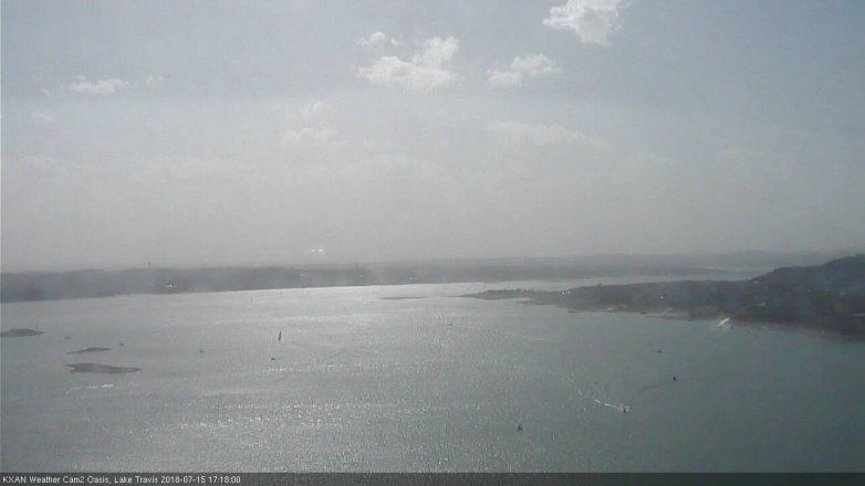 Lake Travis webcam, July 15, 2018 4:20 PM CT