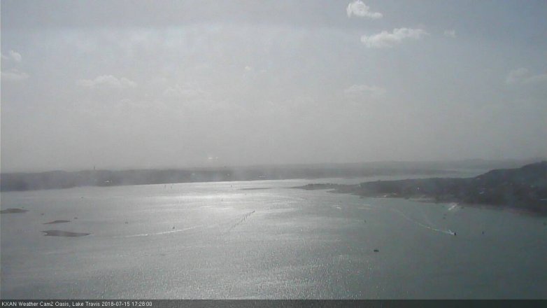 Lake Travis webcam, July 15, 2018 4:30 PM CT