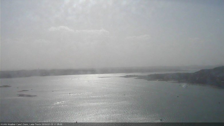 Lake Travis webcam, July 15, 2018 4:40 PM CT
