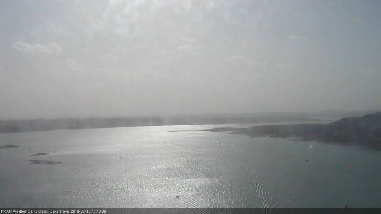 Lake Travis webcam, July 15, 2018 4:45 PM CT