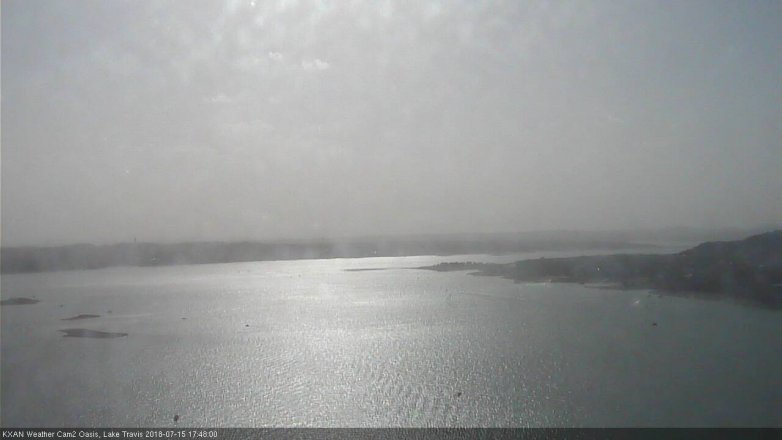 Lake Travis webcam, July 15, 2018 4:50 PM CT