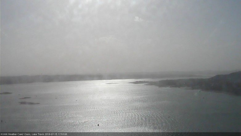 Lake Travis webcam, July 15, 2018 4:55 PM CT