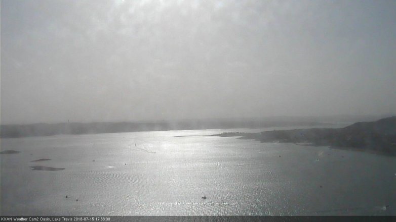 Lake Travis webcam, July 15, 2018 5:00 PM CT