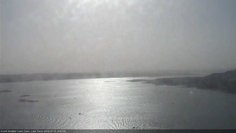Lake Travis webcam, July 15, 2018 5:05 PM CT