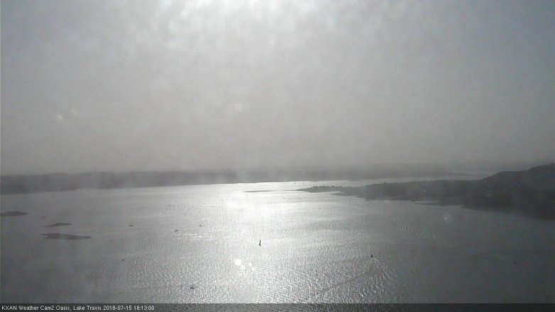 Lake Travis webcam, July 15, 2018 5:15 PM CT