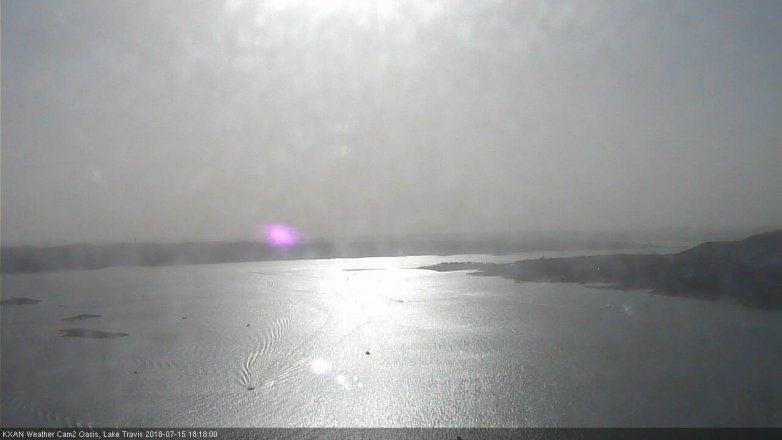 Lake Travis webcam, July 15, 2018 5:20 PM CT