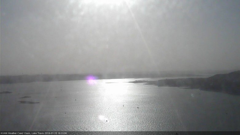 Lake Travis webcam, July 15, 2018 5:25 PM CT