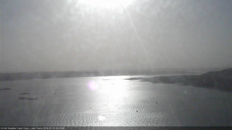 Lake Travis webcam, July 15, 2018 5:30 PM CT