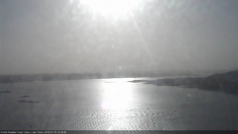 Lake Travis webcam, July 15, 2018 5:40 PM CT