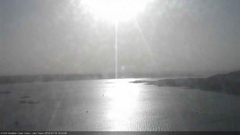 Lake Travis webcam, July 15, 2018 5:45 PM CT