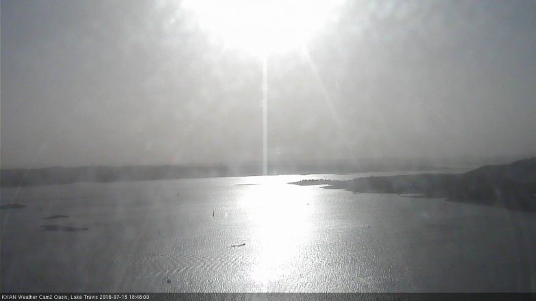 Lake Travis webcam, July 15, 2018 5:50 PM CT
