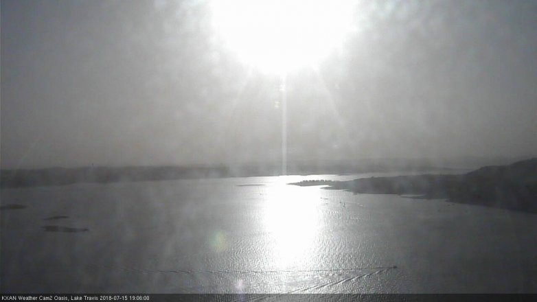 Lake Travis webcam, July 15, 2018 6:05 PM CT