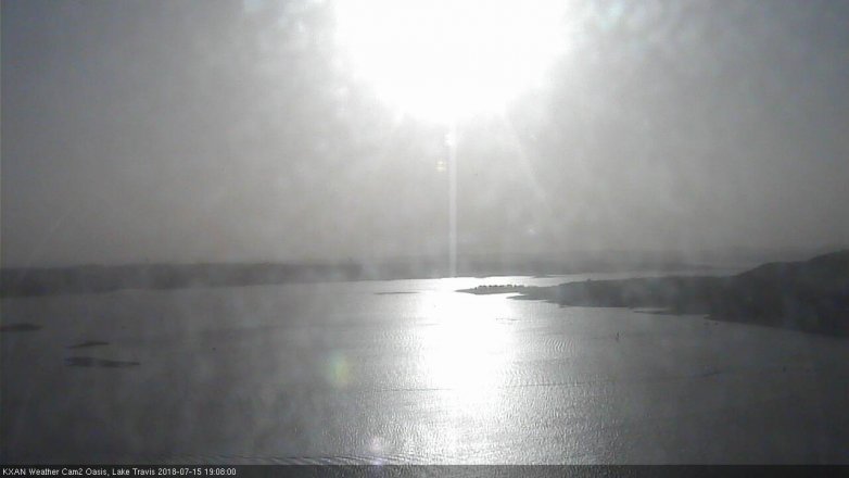 Lake Travis webcam, July 15, 2018 6:10 PM CT