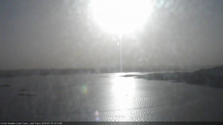Lake Travis webcam, July 15, 2018 6:15 PM CT