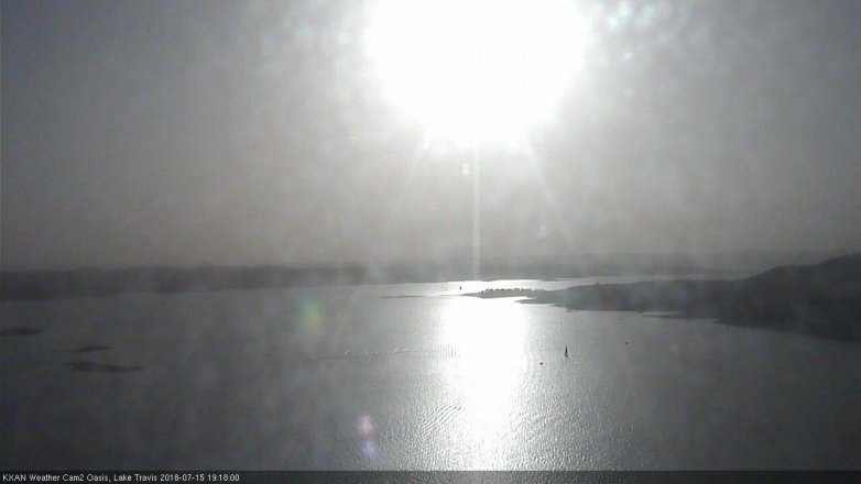 Lake Travis webcam, July 15, 2018 6:20 PM CT