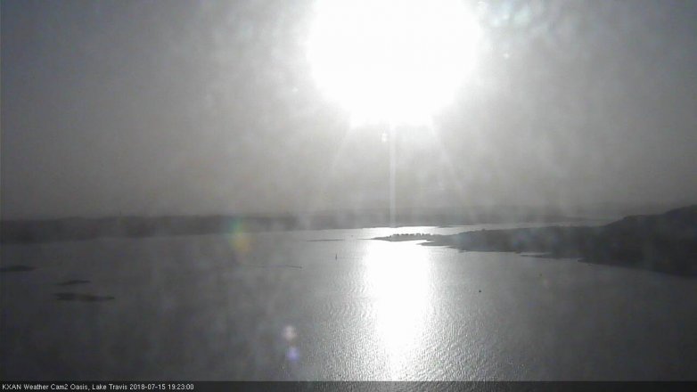 Lake Travis webcam, July 15, 2018 6:25 PM CT