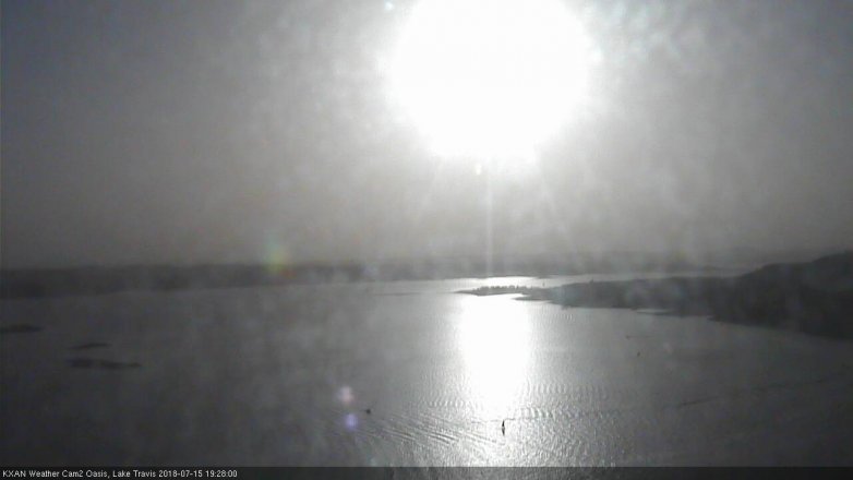 Lake Travis webcam, July 15, 2018 6:30 PM CT