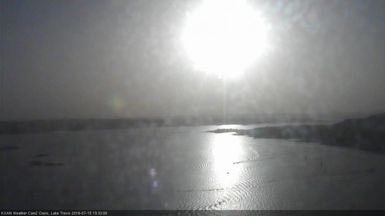 Lake Travis webcam, July 15, 2018 6:35 PM CT