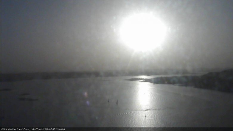 Lake Travis webcam, July 15, 2018 6:50 PM CT